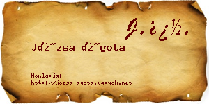 Józsa Ágota névjegykártya